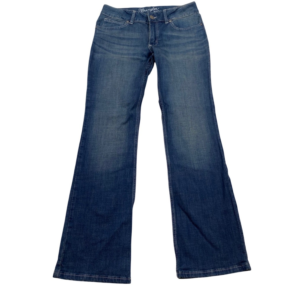 Wrangler Boot Cut Jeans Womens 9 (30x32) Blue Medium Wash Stretch Denim